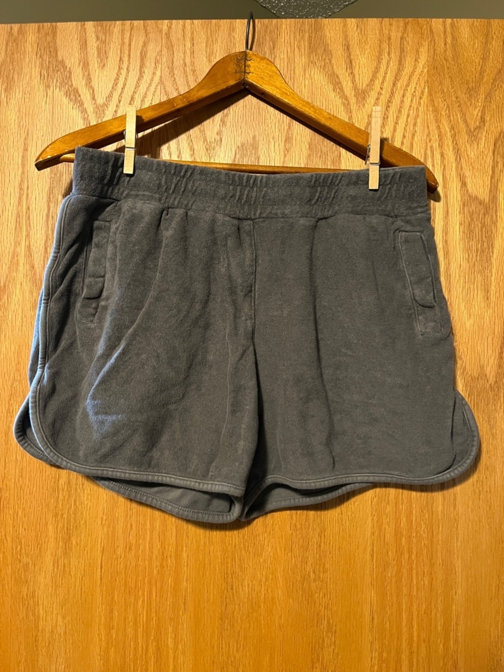 Varley Charcoal Gray Athletic Fleece Shorts